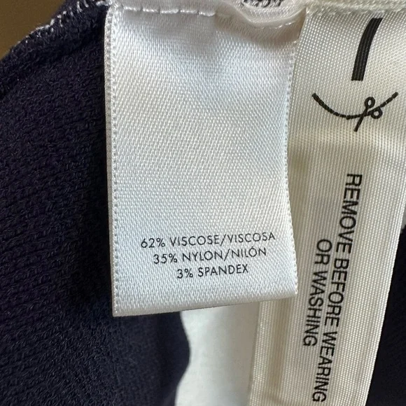 NWT Ann Taylor Knit Navy & Cream Striped Pull-on Skirt - Picture 12 of 13